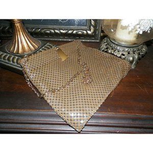 Vintage Whiting and Davis Co USA Brown Mesh Bag